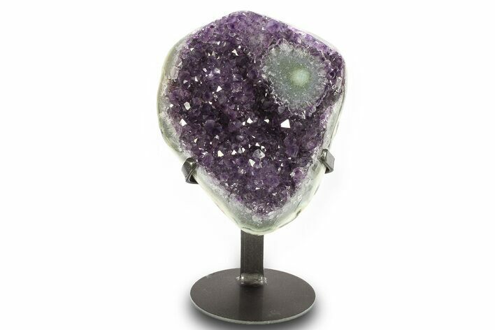 Amethyst Geode With Metal Stand - Uruguay #274238